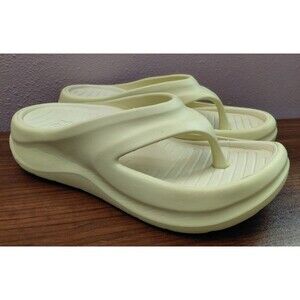 Abeo Galaxy 9001 Flip Flops Women's Size 8 Yellow Platform Orthotic Support